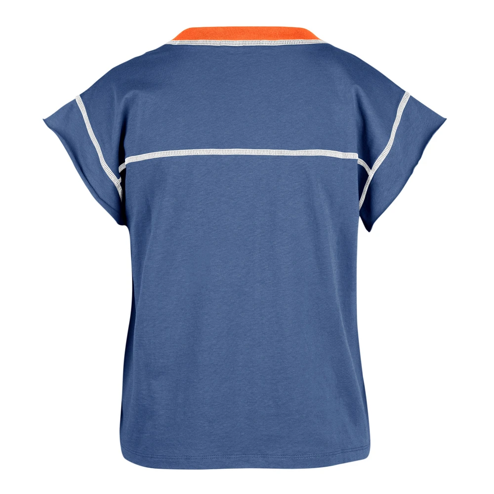 Women's '47 Royal Florida Gators Sound Up Maya Cutoff T-Shirt