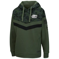 Women's Colosseum Olive/Camo Florida Gators OHT Military Appreciation Extraction Chevron Pullover Hoodie