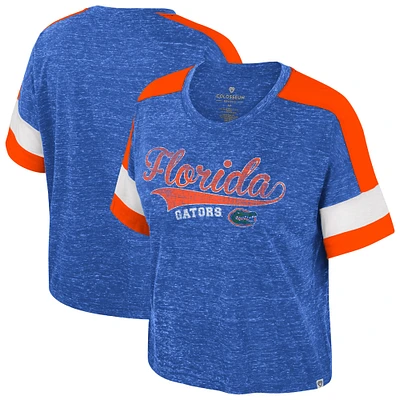 Women's Colosseum Royal Florida Gators Color Block Scoop Neck T-Shirt