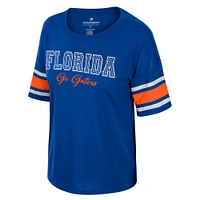 Women's Colosseum Royal Florida Gators I'm Gliding Here Rhinestone T-Shirt