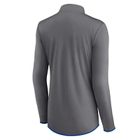 Women's Fanatics  Gray Florida Gators Corner Quarter-Zip Top