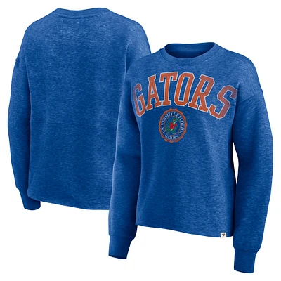 Sweat-shirt en polaire surdimensionné pour femme Fanatics Heather Royal Florida Gators Heritage