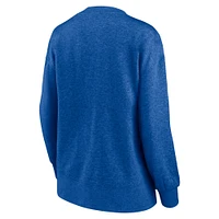 Women's Fanatics Heathered Royal Florida Gators Jump Distribution Pullover Sweatshirt
