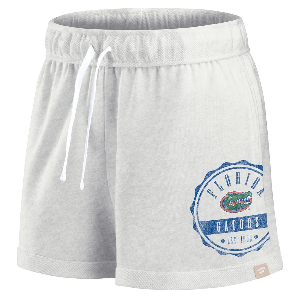 Women's Fanatics Oatmeal Florida Gators Win Badge Shorts