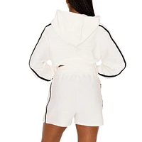 Women's Gameday Couture Cream Florida Gators Down, Set, Go Pullover Hoodie and Shorts Set