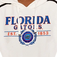 Women's Gameday Couture Cream Florida Gators Down, Set, Go Pullover Hoodie and Shorts Set