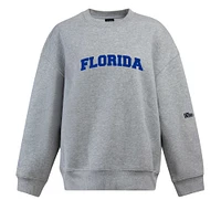 Women's Hype and Vice Heather Gray Florida Gators Offside Pullover Sweatshirt