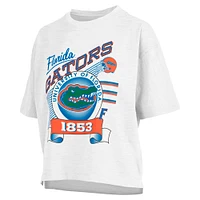 Women's Pressbox White Florida Gators Rock & Roll Slub T-Shirt