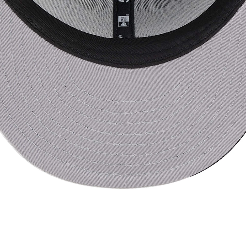 Men's New Era Black Florida Marlins Metallic Camo 59FIFTY Fitted Hat