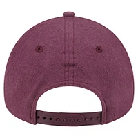 Men's New Era Maroon Florida Marlins Cooperstown Collection Moleskin A-Frame 9FORTY Adjustable Hat