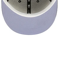 Men's New Era Navy Florida Marlins Inaugural Season Lavender Undervisor 59FIFTY Fitted Hat