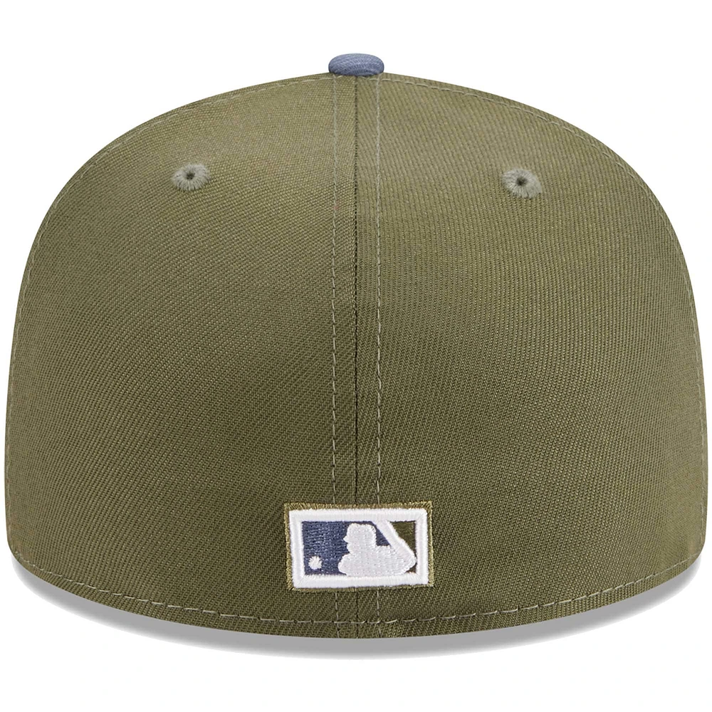Men's New Era Olive/Blue Florida Marlins 59FIFTY Fitted Hat