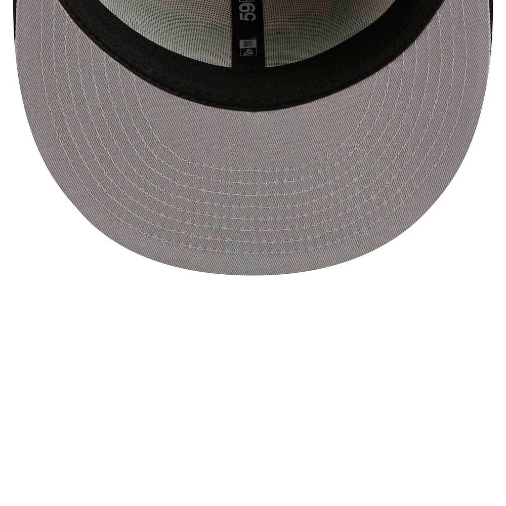 Men's New Era White Florida Marlins Cooperstown Collection Corduroy Classic 59FIFTY Fitted Hat