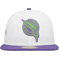 Men's New Era White Florida Marlins  Side Patch 59FIFTY Fitted Hat