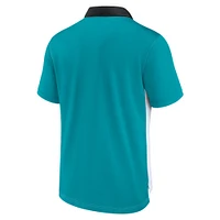 Men's Nike  White/Teal Florida Marlins Rewind Stripe Polo