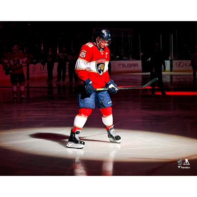 Aleksander Barkov Florida Panthers Unsigned Red Jersey Pregame Spotlight Photograph
