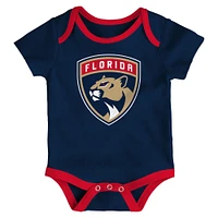Infant  Florida Panthers Loyal Buddies Three-Pack Bodysuit Set