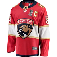 Men's Fanatics Aleksander Barkov Red Florida Panthers Home 2024 Stanley Cup Champions Breakaway Player Jersey