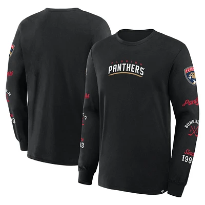 Men's Fanatics Black Florida Panthers Boxed Legacy Long Sleeve T-Shirt