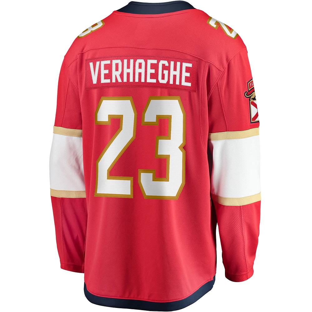 Men's Fanatics Carter Verhaeghe Red Florida Panthers Home Breakaway Jersey