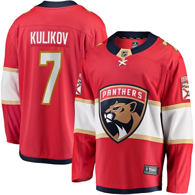 Maillot de joueur rouge Premier Breakaway des Panthers la Floride Fanatics Dmitry Kulikov pour hommes