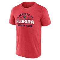 Men's Fanatics Heather Red Florida Panthers Property Of T-Shirt