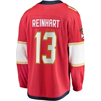 Men's Fanatics Sam Reinhart Red Florida Panthers Home 2024 Stanley Cup Champions Breakaway Player Jersey