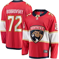 Maillot de joueur échappé des Panthers la Floride rouge Sergei Bobrovsky Fanatics pour hommes