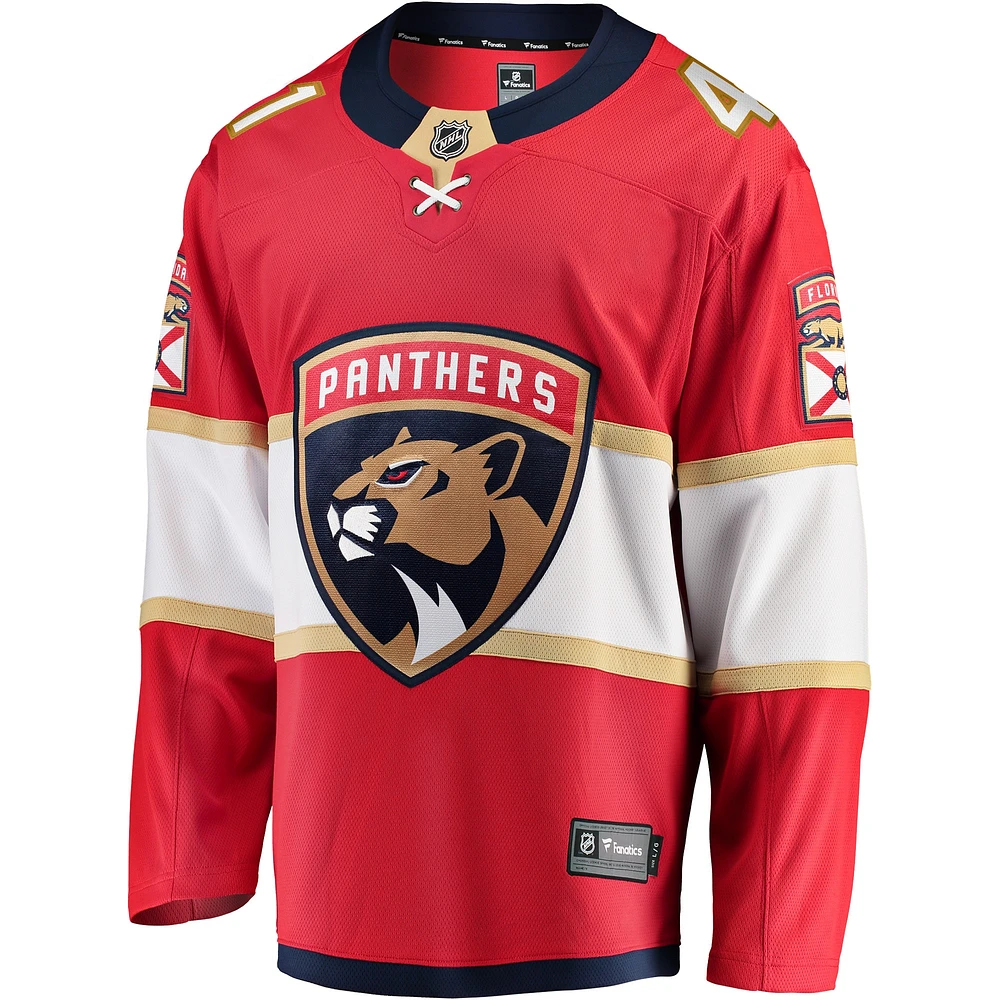 Men's Fanatics Vitek Vanecek Red Florida Panthers Home Breakaway Jersey