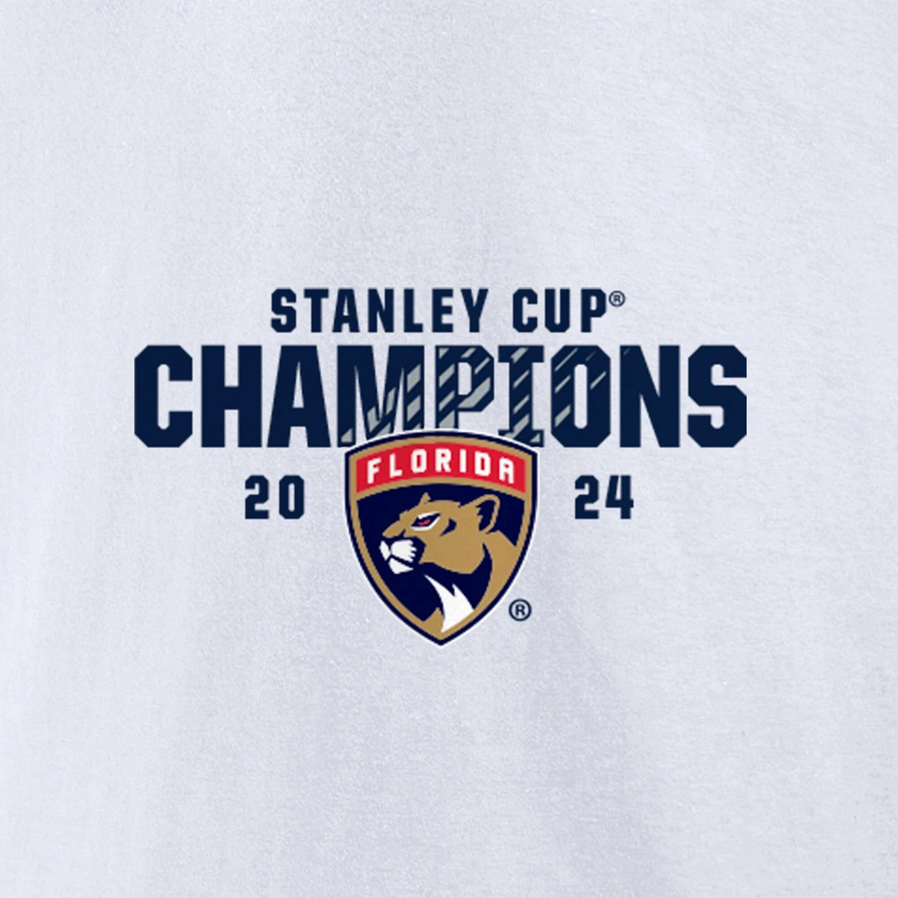 Men's Fanatics White Florida Panthers 2024 Stanley Cup Champions Jersey Roster T-Shirt