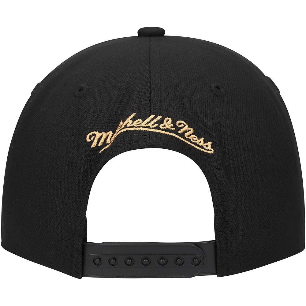 Casquette Snapback noire Mitchell & Ness Florida Panthers Core Team Script 2.0 pour hommes