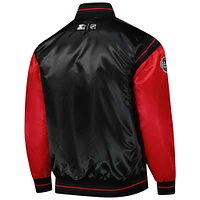 Men's Starter Black Florida Panthers 2024 NHL Global Series Full-Snap Varsity Jacket