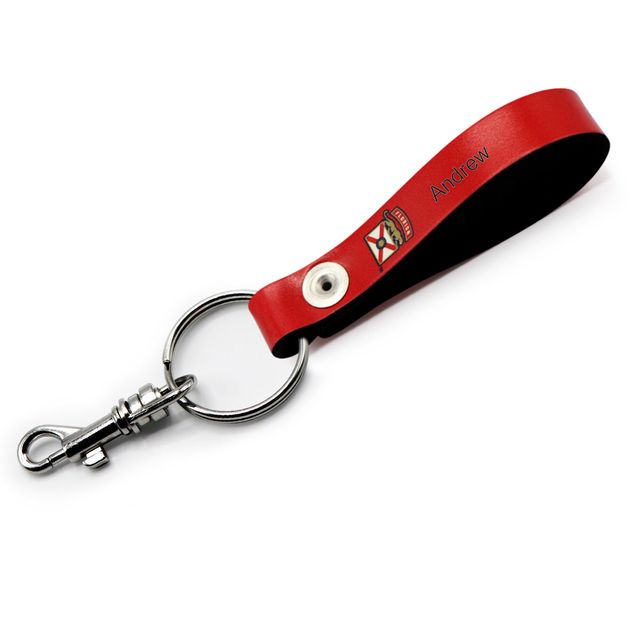 Porte-clés en cuir personnalisé des Panthers de la Floride rouge