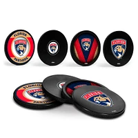 The Sports Vault Florida Panthers Four-Piece Puck Coaster Set