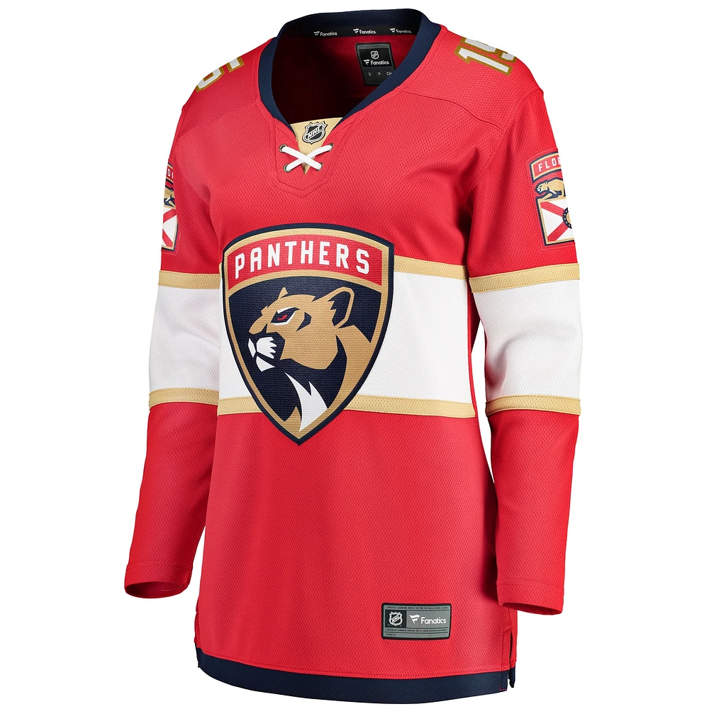 Women's Fanatics Anton Lundell Red Florida Panthers Home Breakaway Player Jersey