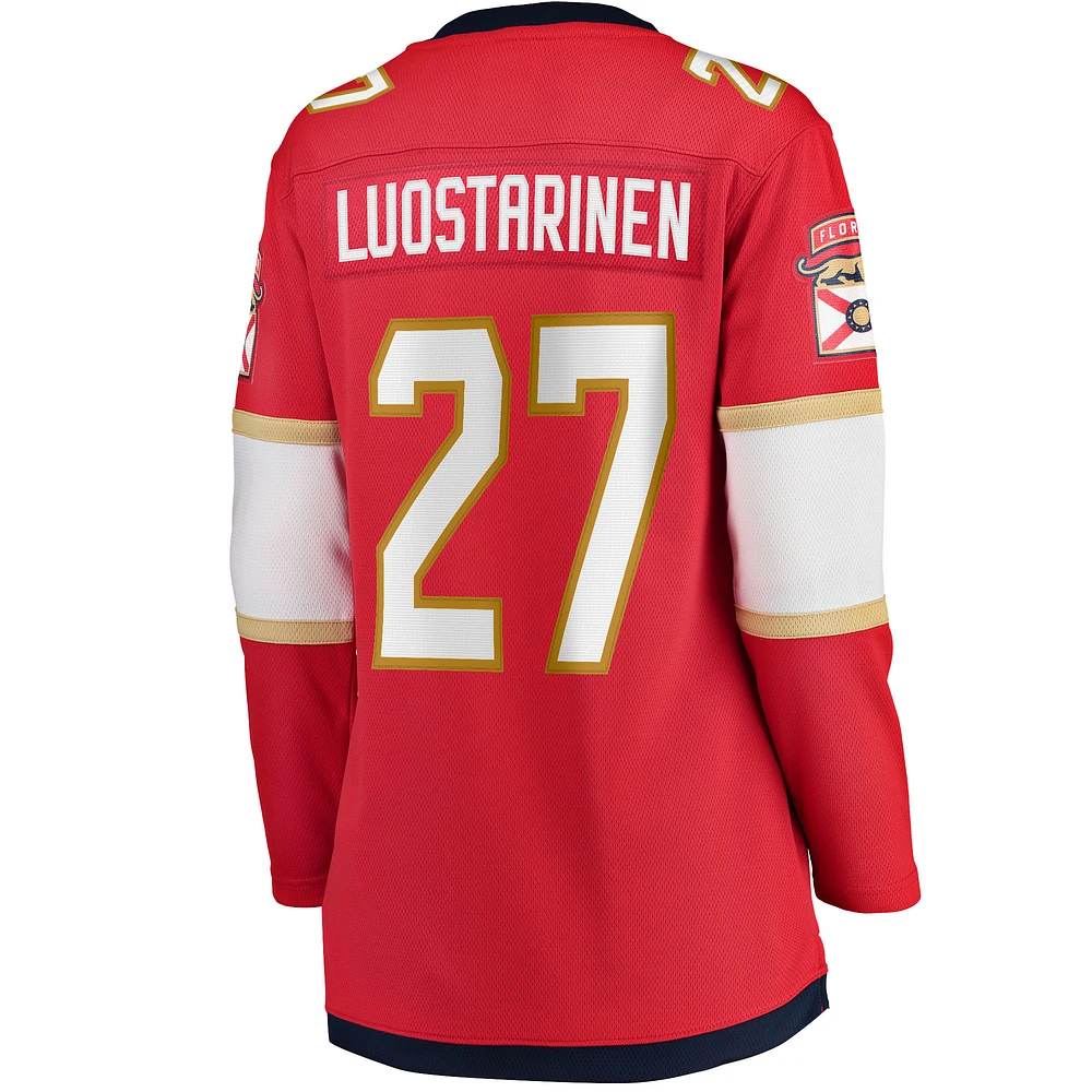 Women's Fanatics Eetu Luostarinen Red Florida Panthers Home Breakaway Player Jersey