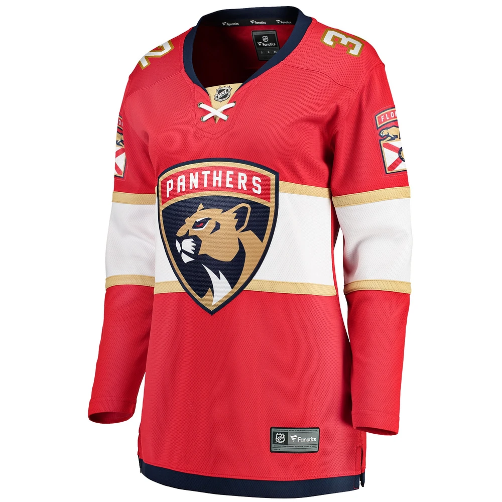 Women's Fanatics Lucas Carlsson Red Florida Panthers Home Breakaway Player Jersey
