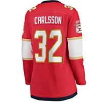 Women's Fanatics Lucas Carlsson Red Florida Panthers Home Breakaway Player Jersey