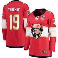 Women's Fanatics Matthew Tkachuk Red Florida Panthers Home 2024 Stanley Cup Champions Breakaway Player Jersey