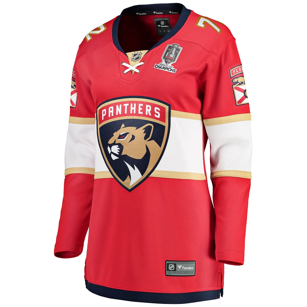 Fanatics pour femmes Sergei Bobrovsky Rouge Florida Panthers Domicile 2024 Champions de la Coupe Stanley Maillot joueur échappé