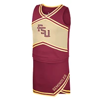 Girls Youth Colosseum Garnet Florida State Seminoles Cheerleader Top & Skirt Set