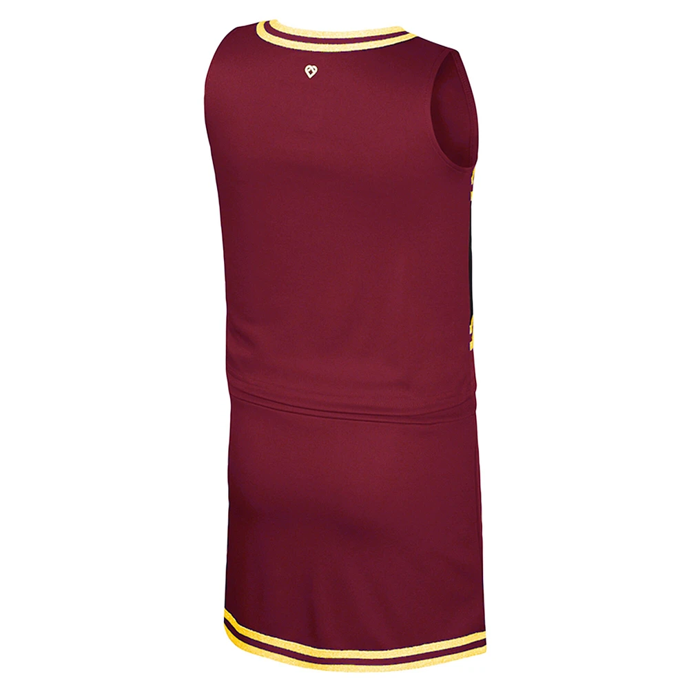 Girls Youth Colosseum Garnet Florida State Seminoles Cheerleader Top & Skirt Set