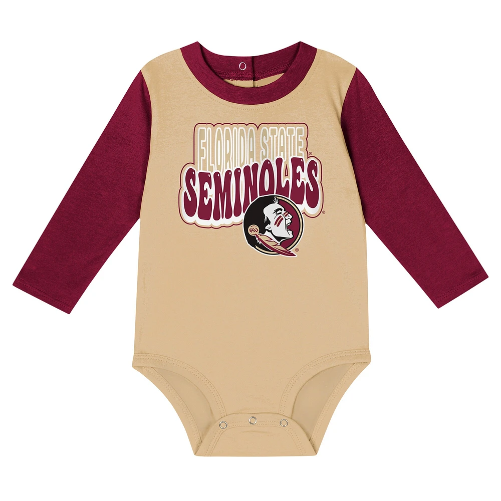 Infant Garnet Florida State Seminoles Double Up Long Sleeve Bodysuit & Pant Set