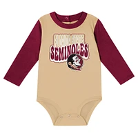 Infant Garnet Florida State Seminoles Double Up Long Sleeve Bodysuit & Pant Set