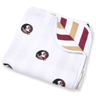 Couverture en mousseline 4 couches pour bébé Three Little Anchors Florida State Seminoles 47 po x 47 po