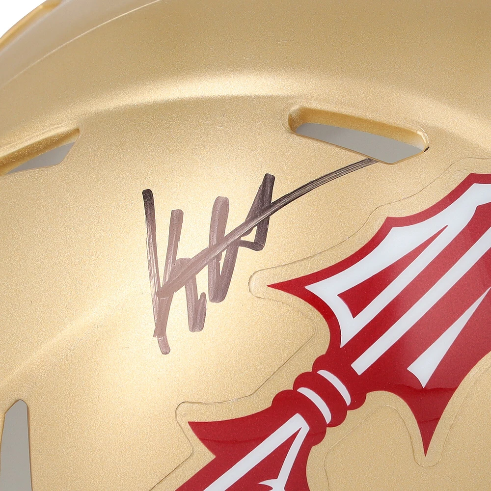 Keon Coleman Florida State Seminoles Autographed Riddell Speed Mini Helmet 