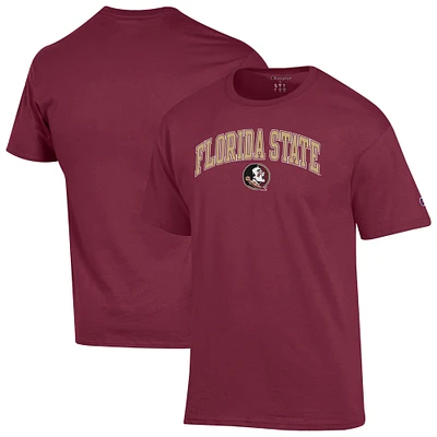 T-shirt homme champion grenat Florida State Seminoles avec logo Arch Over