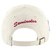 Men's '47 Khaki Florida State Seminoles Clubhouse Faber Clean Up Adjustable Hat
