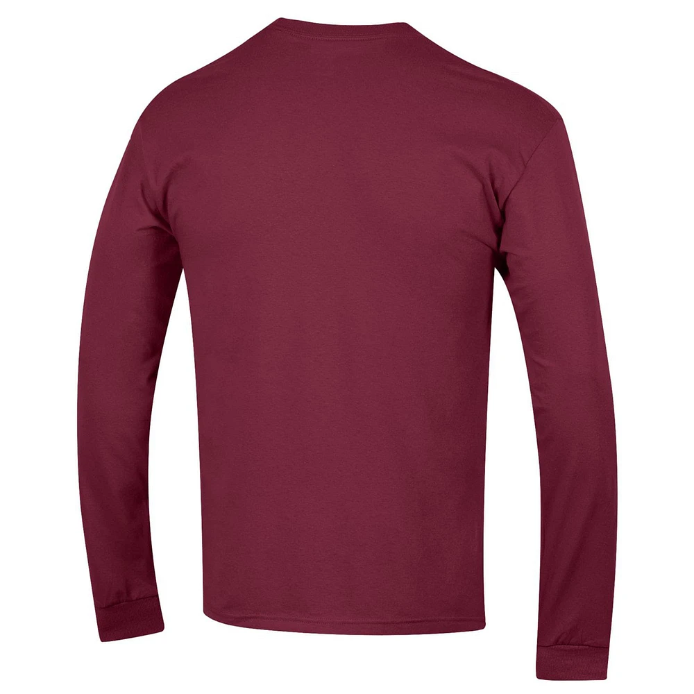 T-shirt à manches longues Basic Arch pour homme, champion grenat des Florida State Seminoles