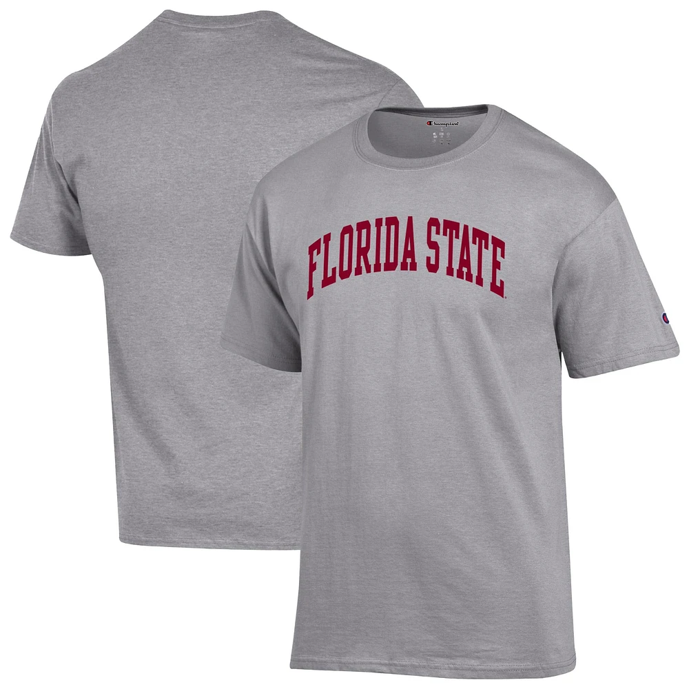 Men's Champion  Heather Gray Florida State Seminoles Basic Arch T-Shirt
